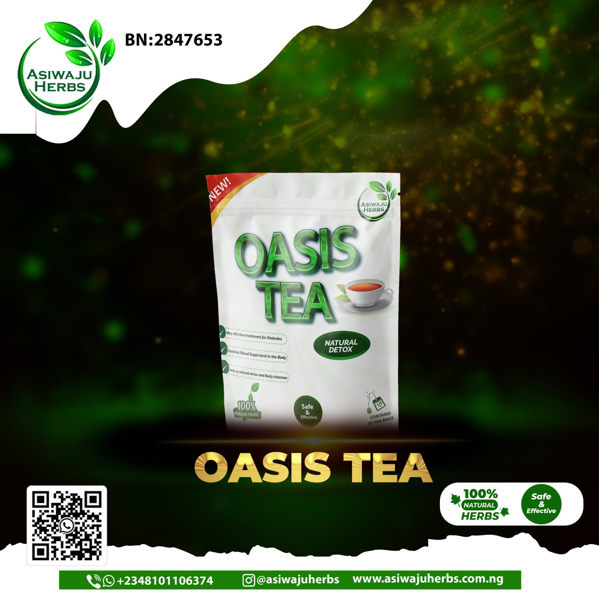 OASIS TEA (NATURAL DETOX) Asiwaju Herbs